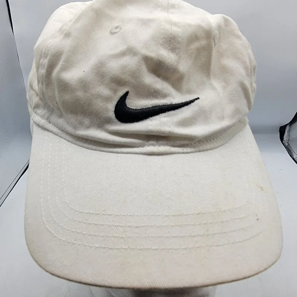 Nike Logo Hat Kids Strapback White Baseball Hat Cap Just Do It Swoosh